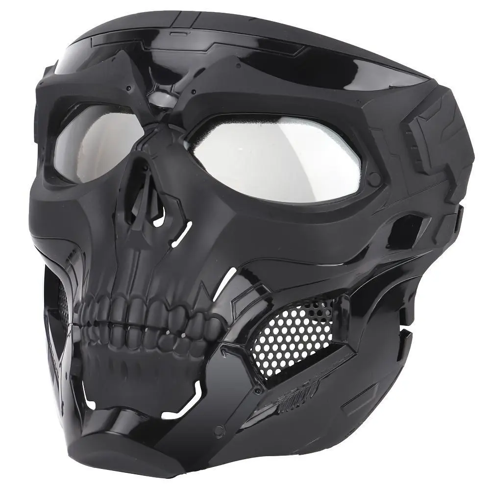 Adult Cosplay Skull Prop Nylon-Abs Plastic Portable PC Masks - Skull-Bold Look, Durable for Reuses, Drawstring Closure, Halloween Costume Party Supplies, Outdoor Activity Accessories, 2 Pieces