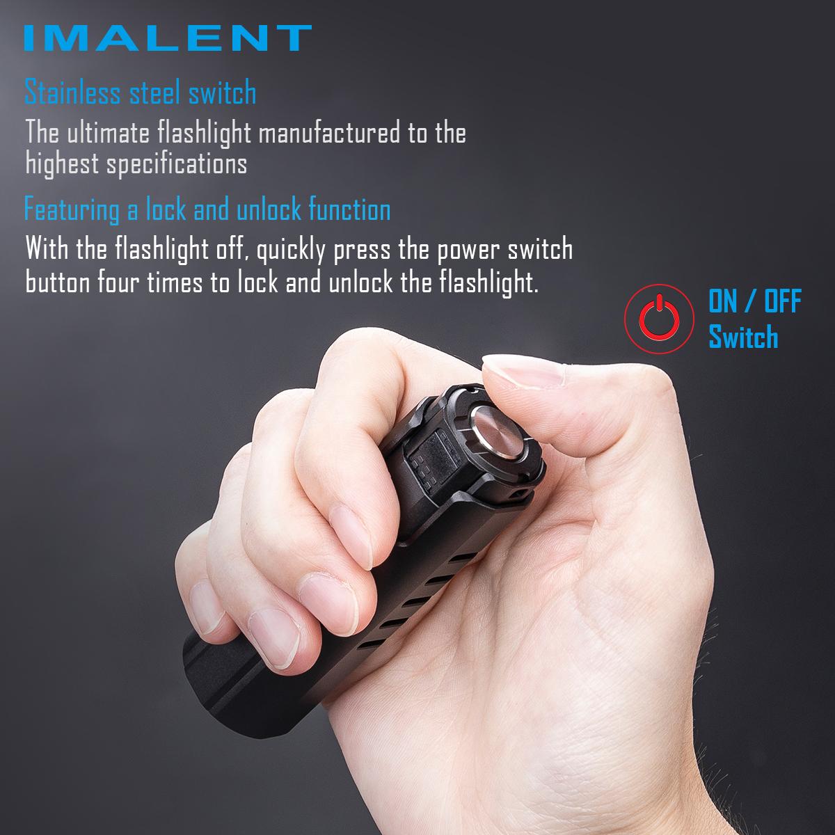 IMALENT LD70 Pocket EDC Flashlight 4000 Lumens CREE XHP70.2 LED Compact Bright Powerful Rechargeable Handheld Torch for Camping and Hiking survival supplies Portable Outdoor