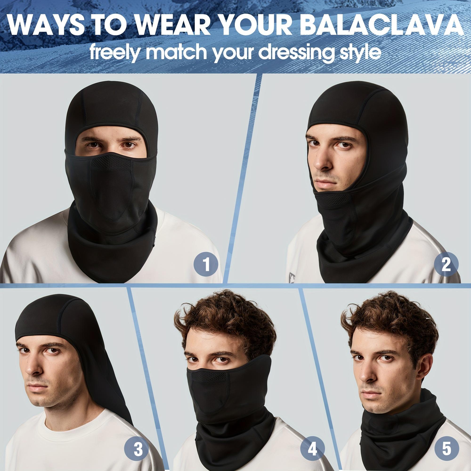Unisex Windproof Balaclava Ski Mask, Warm Full Face Covering for Outdoor Snow Sports & Cold Weather Work, Men Women Winter Protective Gear
