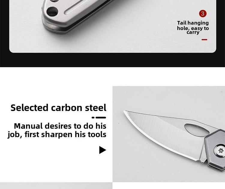 3 camping stainless steel fruit knives high hardness sharp folding knives outdoor multi-function self-defense portable survival knife men's gift