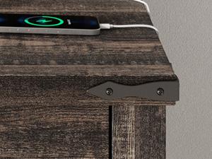 Vanity Desk with Mirror and Lights Farmhouse Makeup Vanity Desk with 10 Led Bulbs & Charging Station Vanity Table with 2 Drawers & Shelves 3 Color Modes Adjustable Brightness farmhouse  storage dressing  table