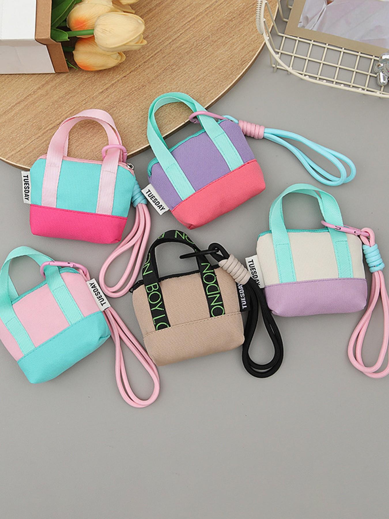 Dopamine Mini Handbag Headphone Case Organizer, Headphone Storage, Data Cable Protection Pouch, Coin Card Holder for Everyday Use