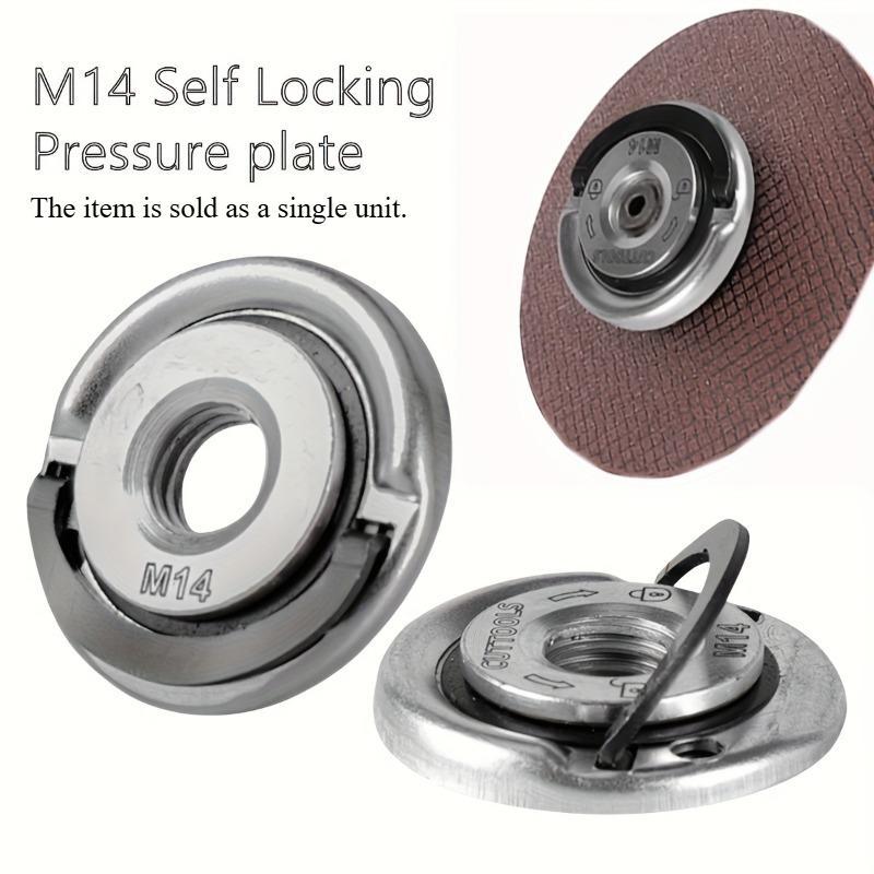 M14 self-locking nut - right-hand threaded fastener with grip, used for precision locking and quick release of angle grinders, tool accessories, angle grinder accessories, safety locking mechanisms, and durable structures