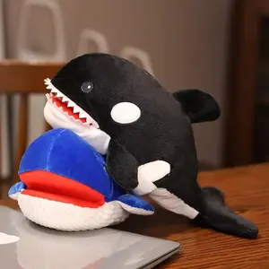 Cute Crocodile Shark Killer Whale Plush Hand Puppets Lifelike Tropical Fish Penguin Octopus Hand Puppets For Kids Adults Muppets