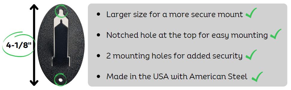 Easy European Mount Skull Hanger - Made in The USA with American Steel - Whitetail Deer Skull Hook mounting System - Euro Mount kit - Quick Install - Hog Bear Antelope Coyote
