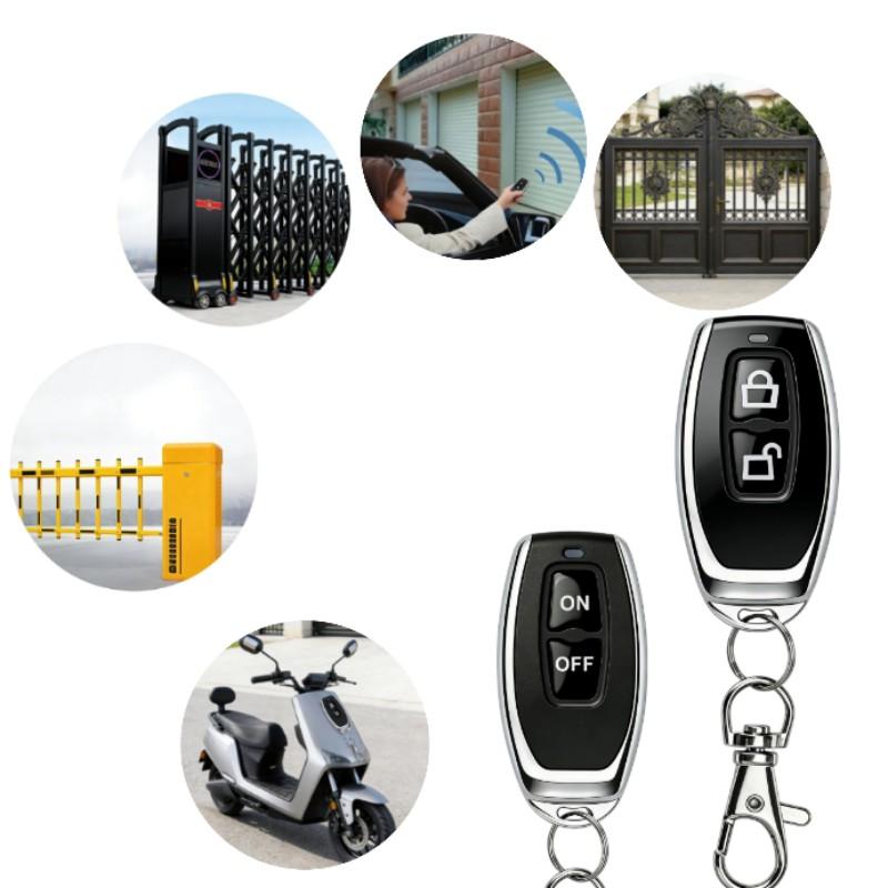 Universal 433 Mhz Wireless Clone Switch, 2-Button Gate Garage Door Control, Duplicator Remote Control Key, Lithium Button Cell Batteries Included