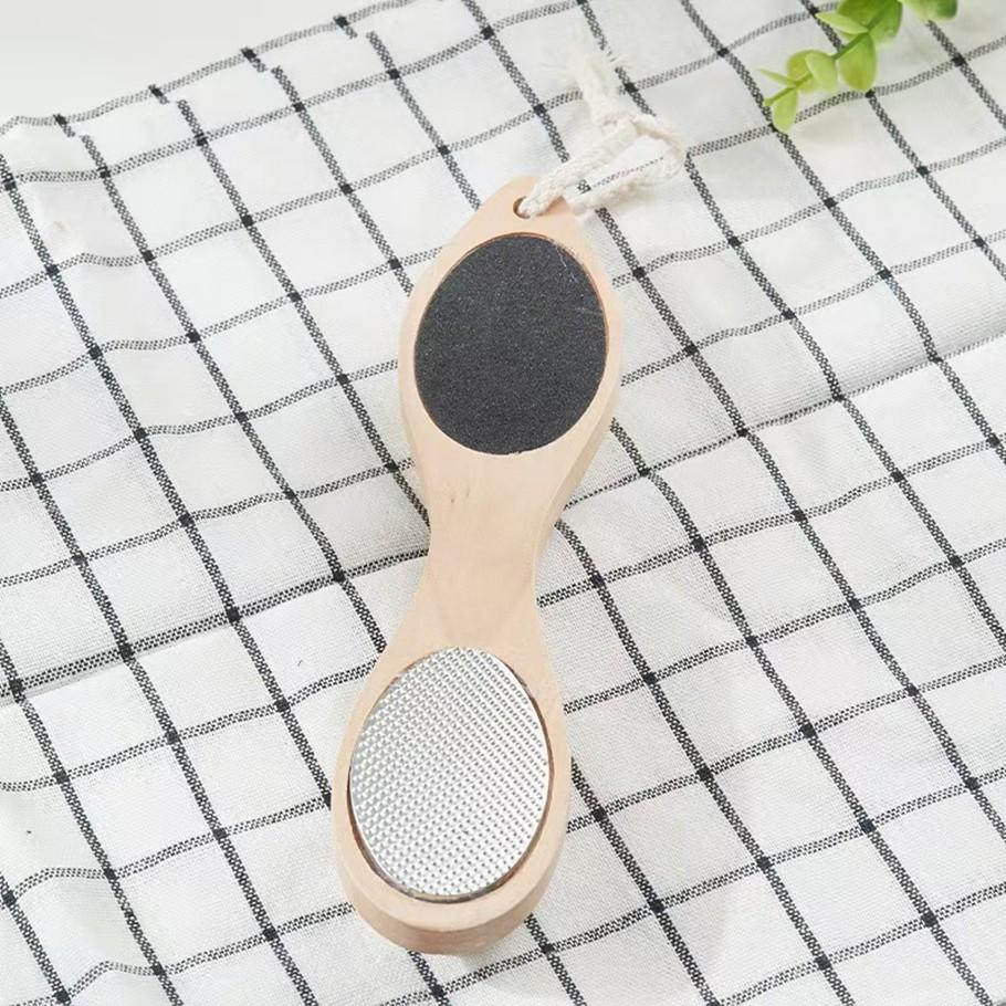 Wooden Multi-Functional Foot Care Brush, Bristle Exfoliating Foot Stone, Home Bath Cleaning Brush with Rope, Ideal for Daily Use