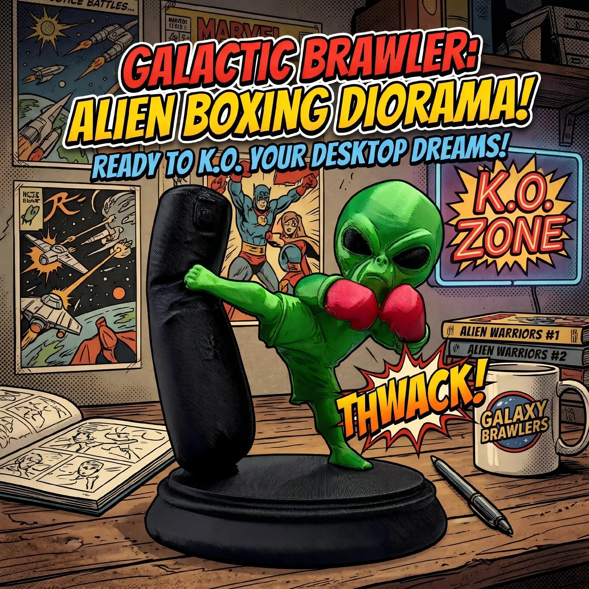 Alien Boxer Figurine, Collectible Hand Model, Home Desktop Decoration ...