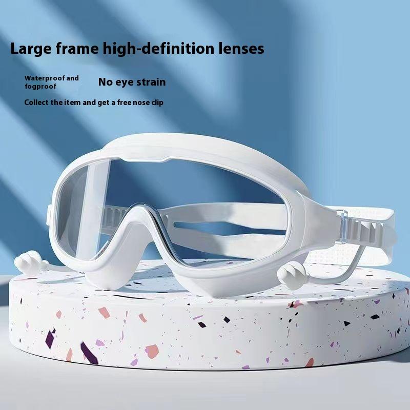 Hot Selling Large Frame Waterproof Anti Fog HD Swimming Goggles for Men Women Youth Swim Equipment Set Comfort Fit UV Protection Durable Eyewear