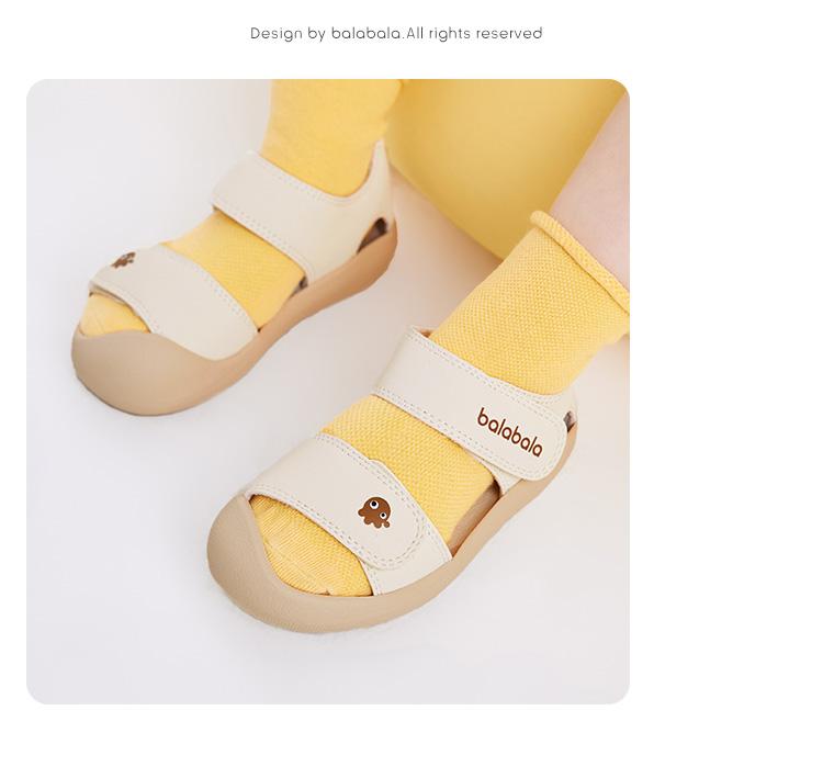 Balabala children's shoes children's  sandals for boysand baby soft-soled summer girls' Toe Protection non-slip barefoot wide toe  shoes
