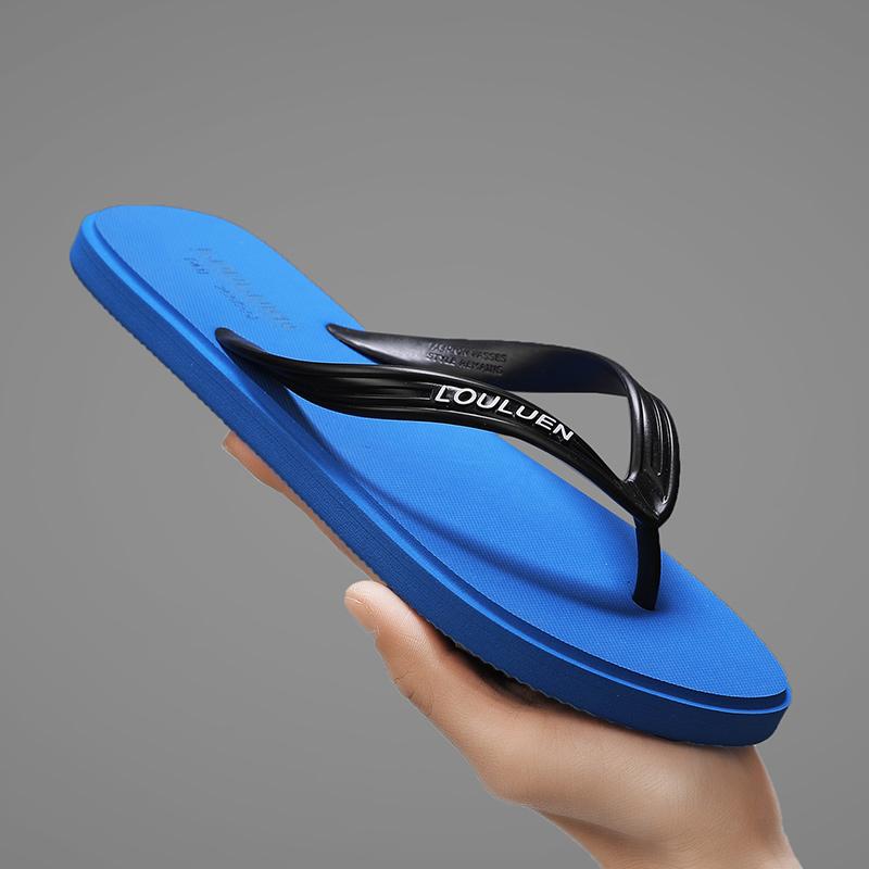 Men's Casual Flip-Flops, PVC Material, Medium Width, Anti-Slip, Lightweight, Suitable for Beach, Bathroom, Living Room, Summer Sandals