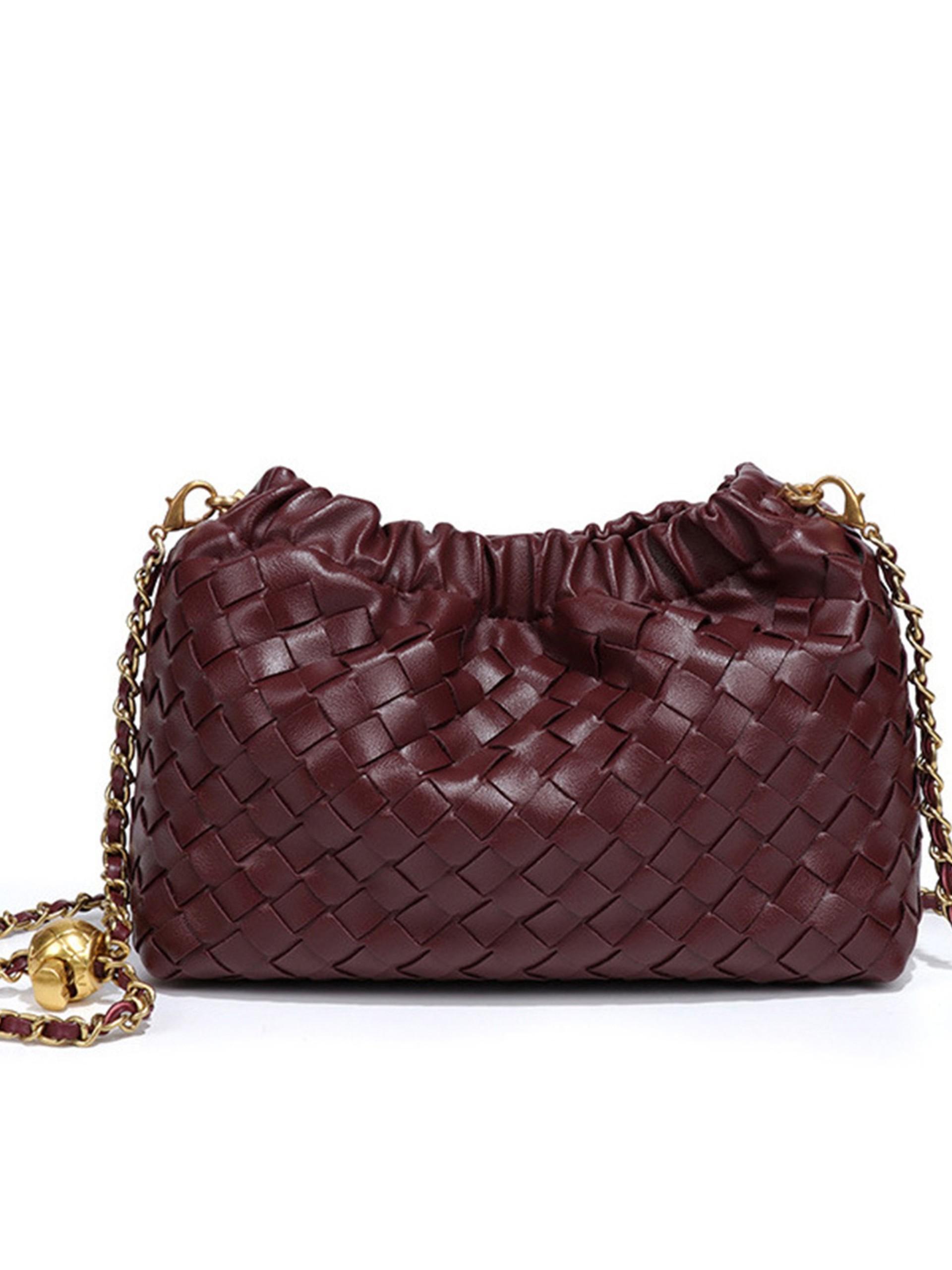 New Cloud Design Handmade Woven Chain Shoulder Bag, Simple Fashion Crossbody Backpack for Women, Unique Style Daily Use