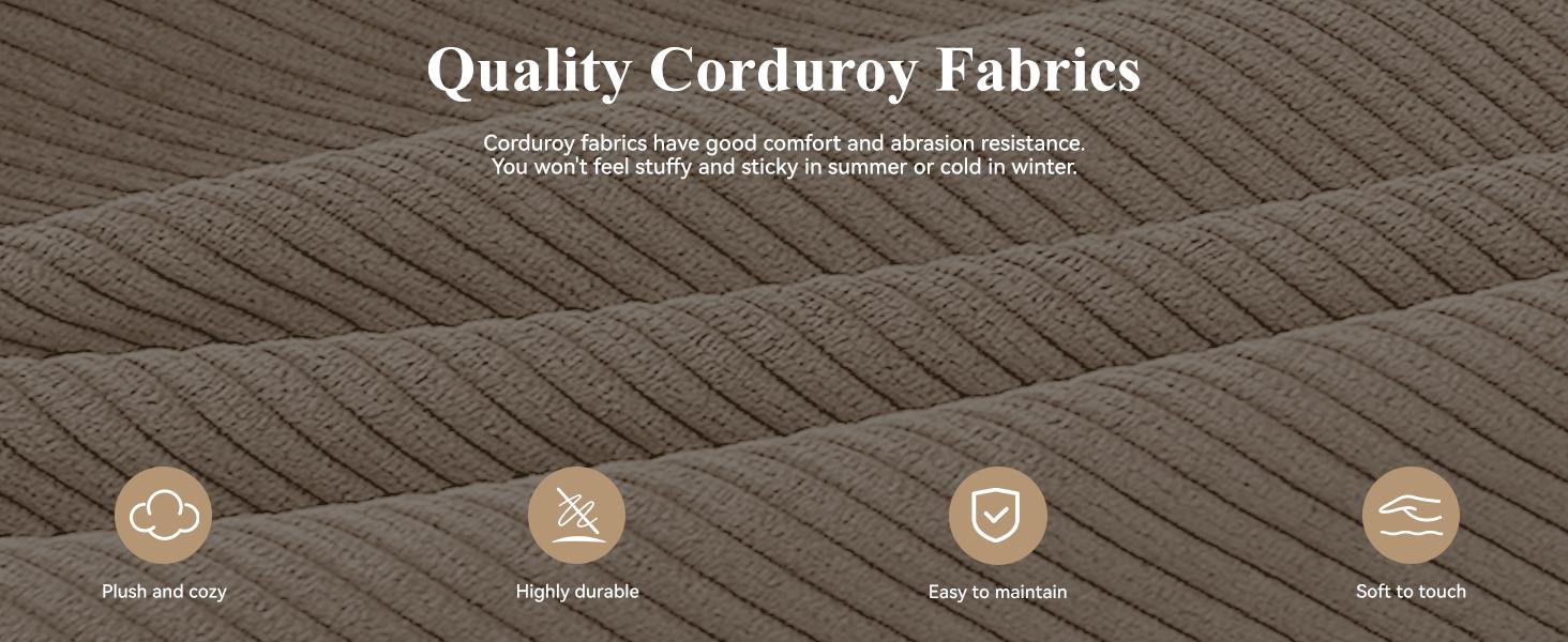 【2 Packages shipping】Classic U-Shaped Couch for Living Room U-Shaped Sectional Modular Sofa with Double Chaise Modern Lounge Sleeper for Apartment Khaki Beige Corduroy Fabric Two Fabrics Choices Strong Wood Frame Comfortable Material