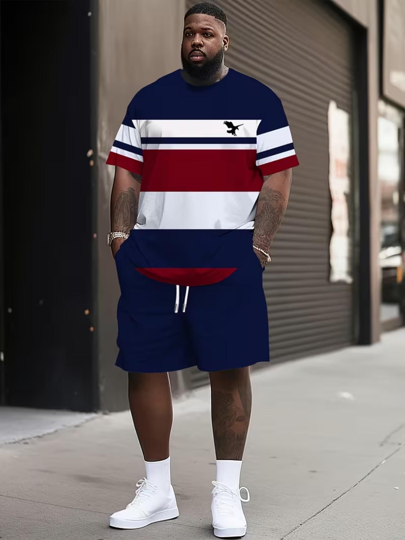 Men's Summer Casual Sportswear Set, Breathable 3D Print Round Neck T-Shirt and Shorts, Knitted Fabric, Loose Fit, Outdoor Leisure Wear, Sporty Style, Casual Activewear, Athleisure Street Fit Men's Summer Casual Sportswear Set, Breathable 3D Print Round Neck T-Shirt and Shorts, Knitted Fabric, Loose Fit, Outdoor Leisure Wear, Sporty Style, Casual Activewear, Athleisure Street Fit