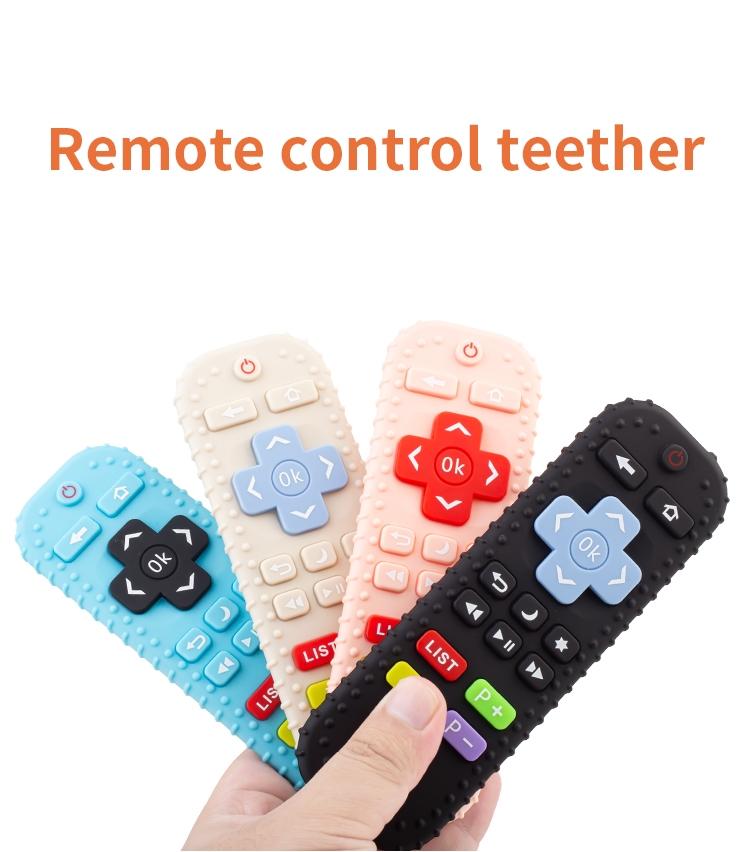 Baby Teething Toys Set of 10, TV Remote Shape, Safe Soft Chewable, Relief Toy for Infant Gums, Promotes Sensory Development