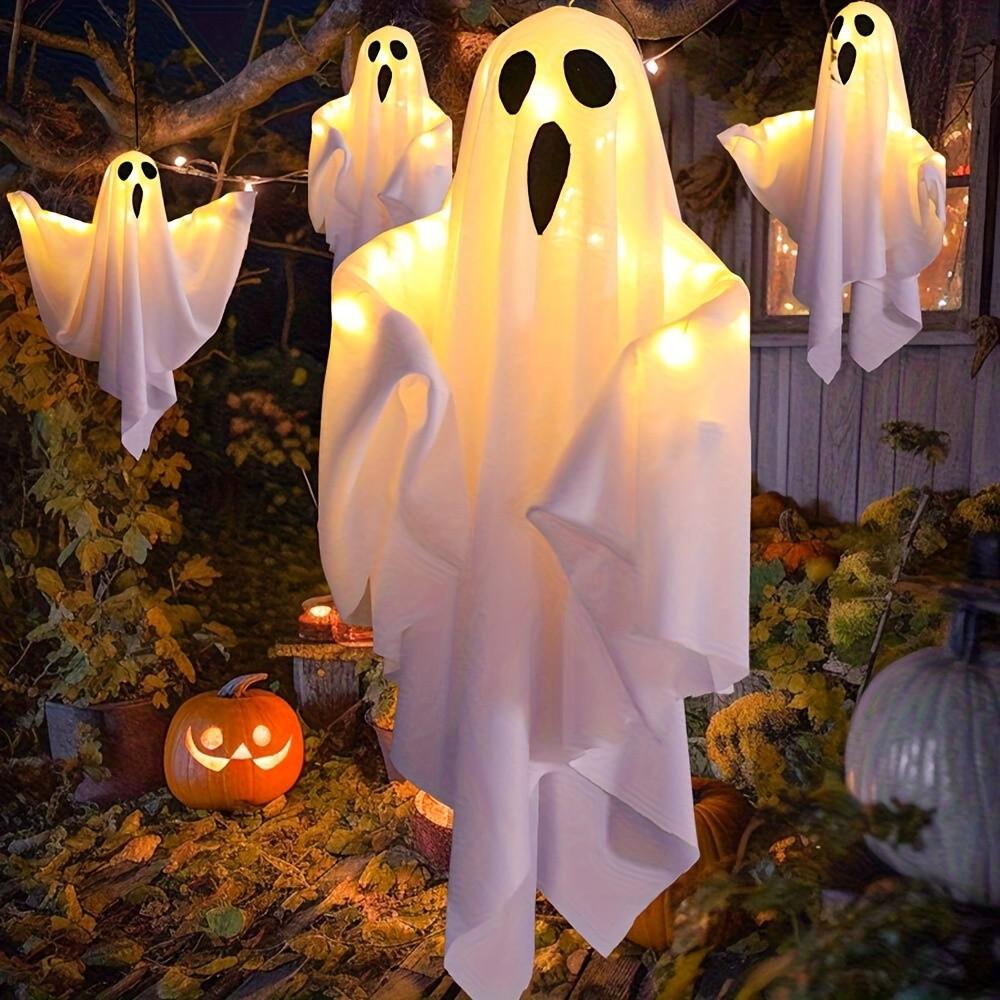 Halloween DIY Glow Decorations, 20-Inch LED Lights with Hanging Rope, Battery-Powered, Indoor Outdoor Use, Easy Installation, Festive Lighting
