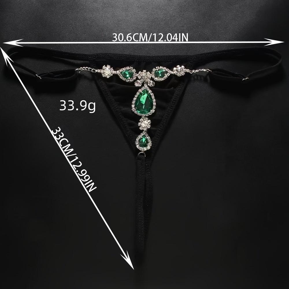 Fashion Diamond Waterdrop Panty Chain, Women's Sexy Floral Bikini Body Chain, Unique Body Accessory for Stunning Looks, Body Jewelry
