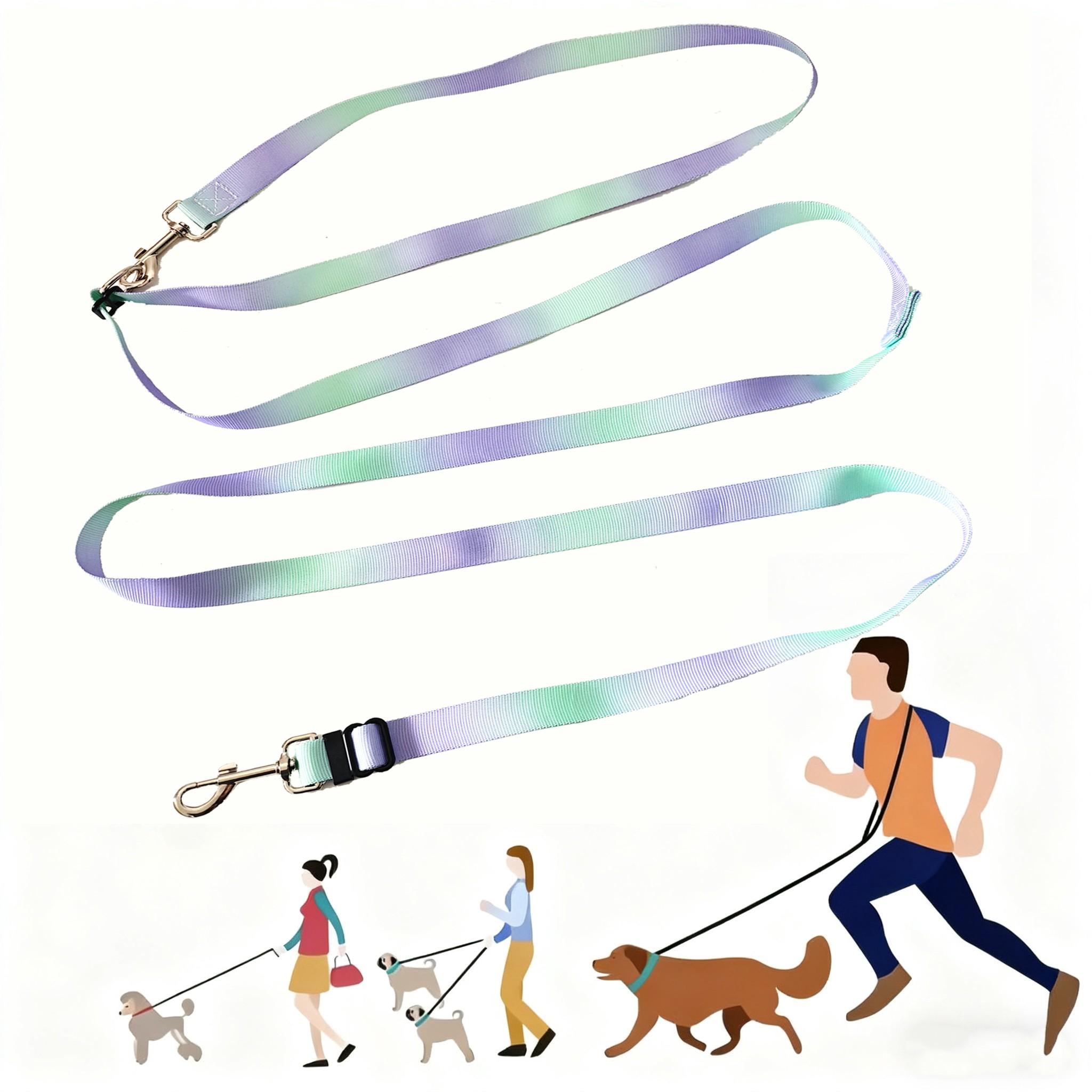Adjustable Pet Leash, Gradient Color Outdoor Dog Walking Leash, Durable and Comfortable Pet Harness, Ideal for Daily Walks