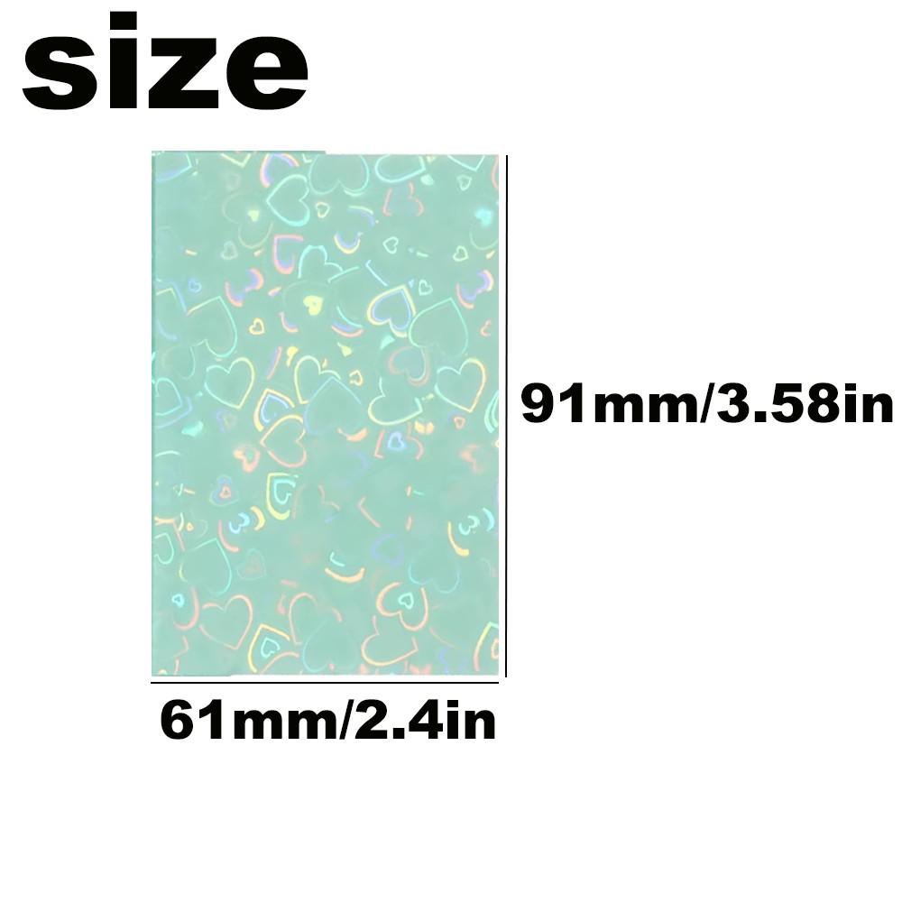 50Pcs 61x91mm Card Sleeves – Card Sleeve Protectors Premium Clear Love style PVC Fits YGO/Photocard/Sports Cards, Small Size Trading Card Holder, Durable & Scratch-Resistant, Perfect Gift Set for Collectors