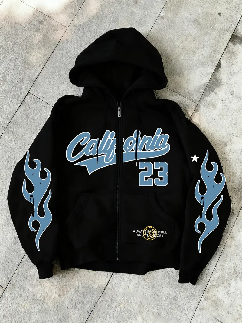 Viral Y2K Oversized Zip-Up Hoodie, Gift Hoodie, Black + Hot Pink
