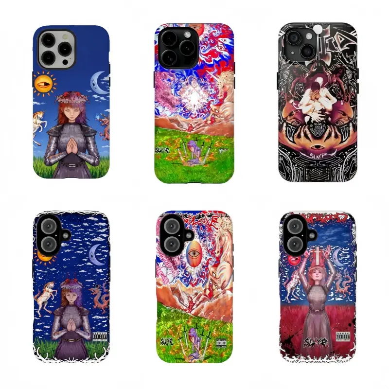 Custom Trippy Psychedelic Art Plastic Smartphone Case - Mystical Mandala & Fantasy Print, Shockproof, Wireless-Friendly Casing with Resistance & Protection, Cellphone Accessory for iPhone 17/16/15/14/13/12/11 ProMax Plus, Samsung Devices, Fan Gift