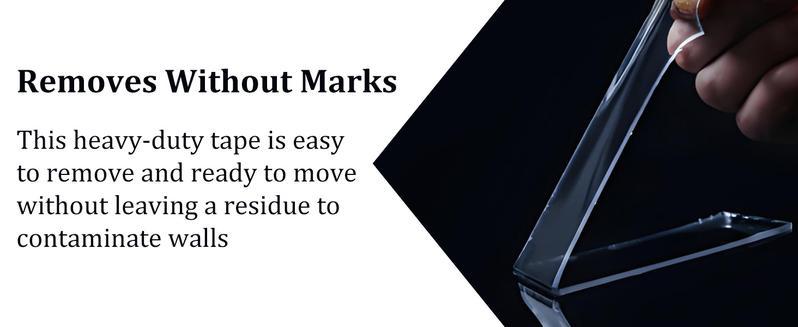 [Holiday Haul] Double Sided Tape Heavy Duty(9.85FT), Nano Double Sided Adhesive Tape, Clear Mounting Tape Picture Hanging