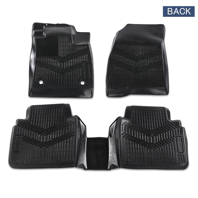 CROSSDESIGN Fit For 2023-2024 Honda Accord Front & 2nd Row Heavy Duty Tpe Floor Mats Liner