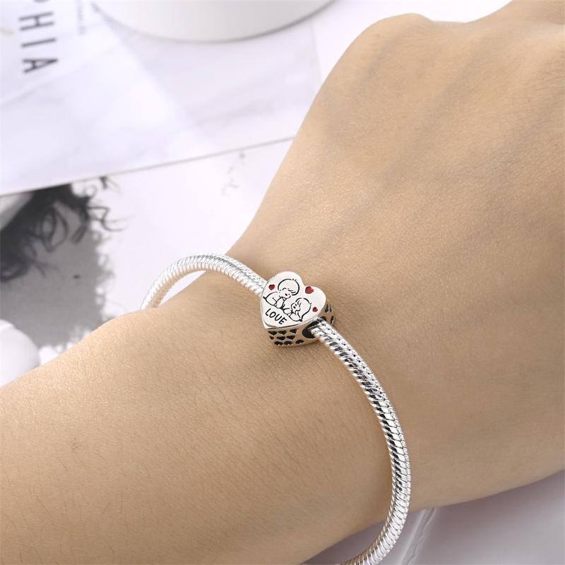 New 925 Silver Cute and Beautiful Series Colorful Shining Zircon Lucky Talisman Bead Jewelry Four Leaf Clover Beads Fit Pandora riginal Bracelet DIY Jewelry