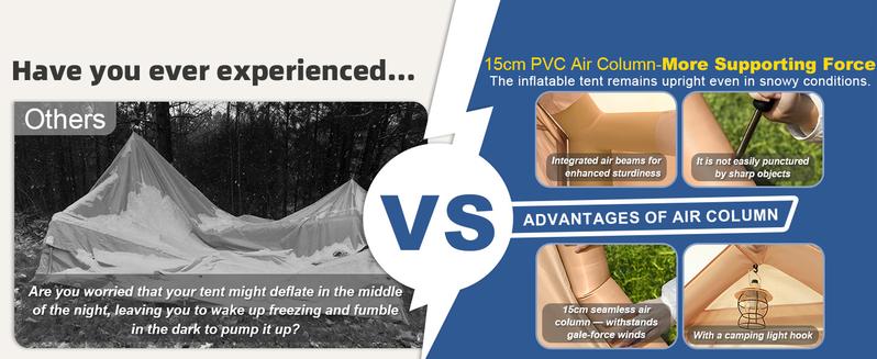 SENLEETO 8-10 Person Instant Cabin Tent - 129 Sq Ft 4-Season Family Tent, 5-Min Setup with Stove Jack Port & Skylight, Waterproof for Camping