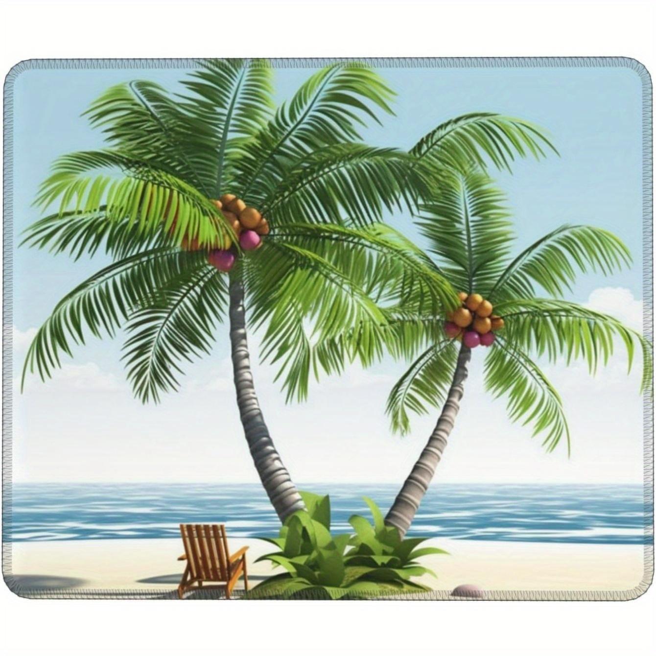 XDHao Tropical Palm Tree Mouse Pad - 7.9x9.4 Inch Waterproof Gaming & Office Mousepad with Vibrant Beach Scene, Washable Lycra Cloth, Non-Slip Rubber Base for Home or Office Use, Nonslip Mouse Pad | Vibrant Desktop Accessory | Durable Mouse Pad
