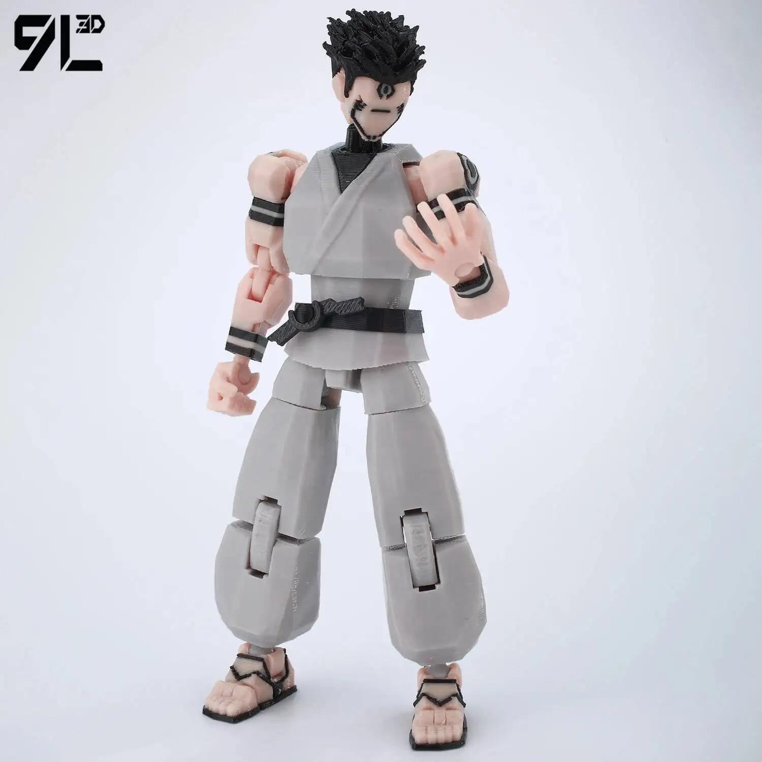 5.5 Inches 9L3D Printed Grey Articulated Action Figure Model Dummy13 T13, Artist-Friendly Collectible Anime Figure, Toy Photography Prop, Easter Gift, Stress-Relief Decoration