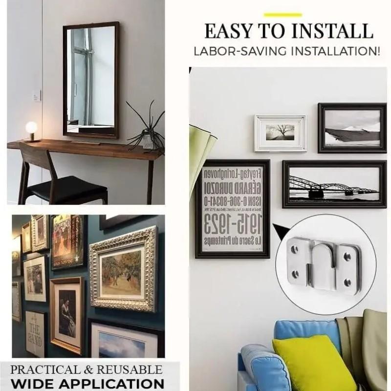 5/10/20 Pieces Picture Frame Hooks, Wall Mounting Brackets, Embedded Hanging Clips, Interlocking Furniture Connector Parts