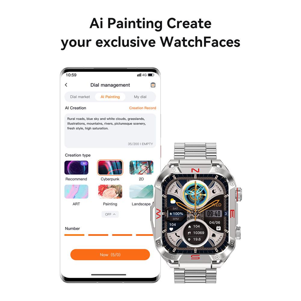 Smart watch voice control music playback heart rate motion detection waterproof band hd fitness answer call s320b