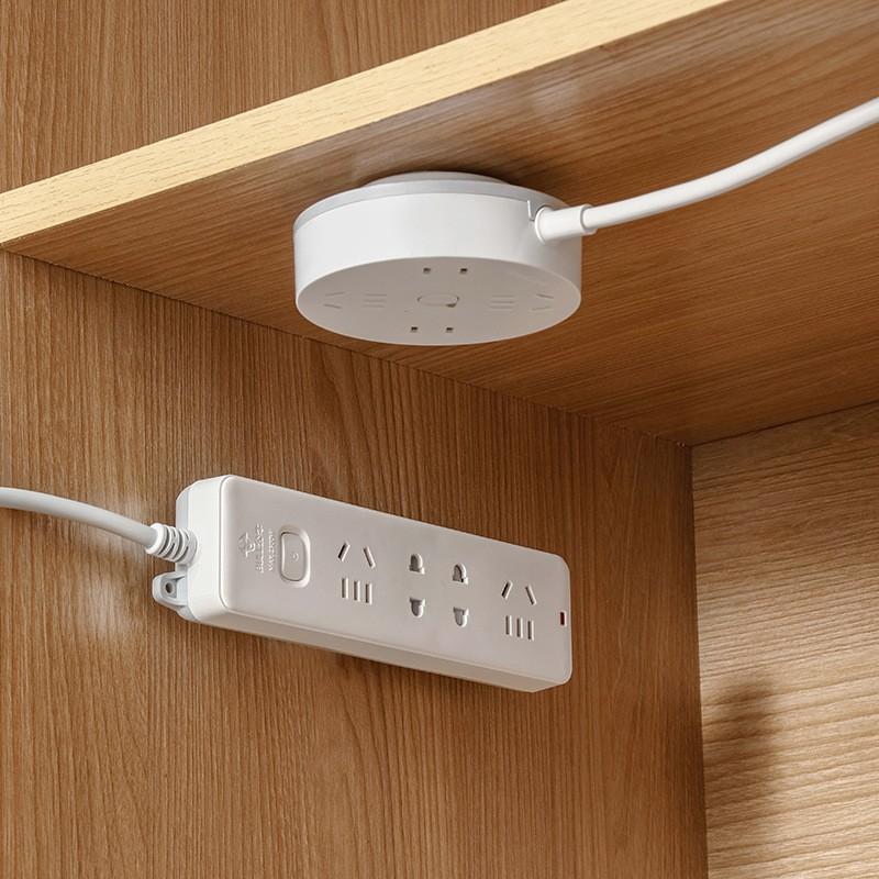 Self-Adhesive Plug Strip Holder, No Drilling Socket Mount, Wall-Mounted Outlet Organizer, Home Office Cable Management Clip