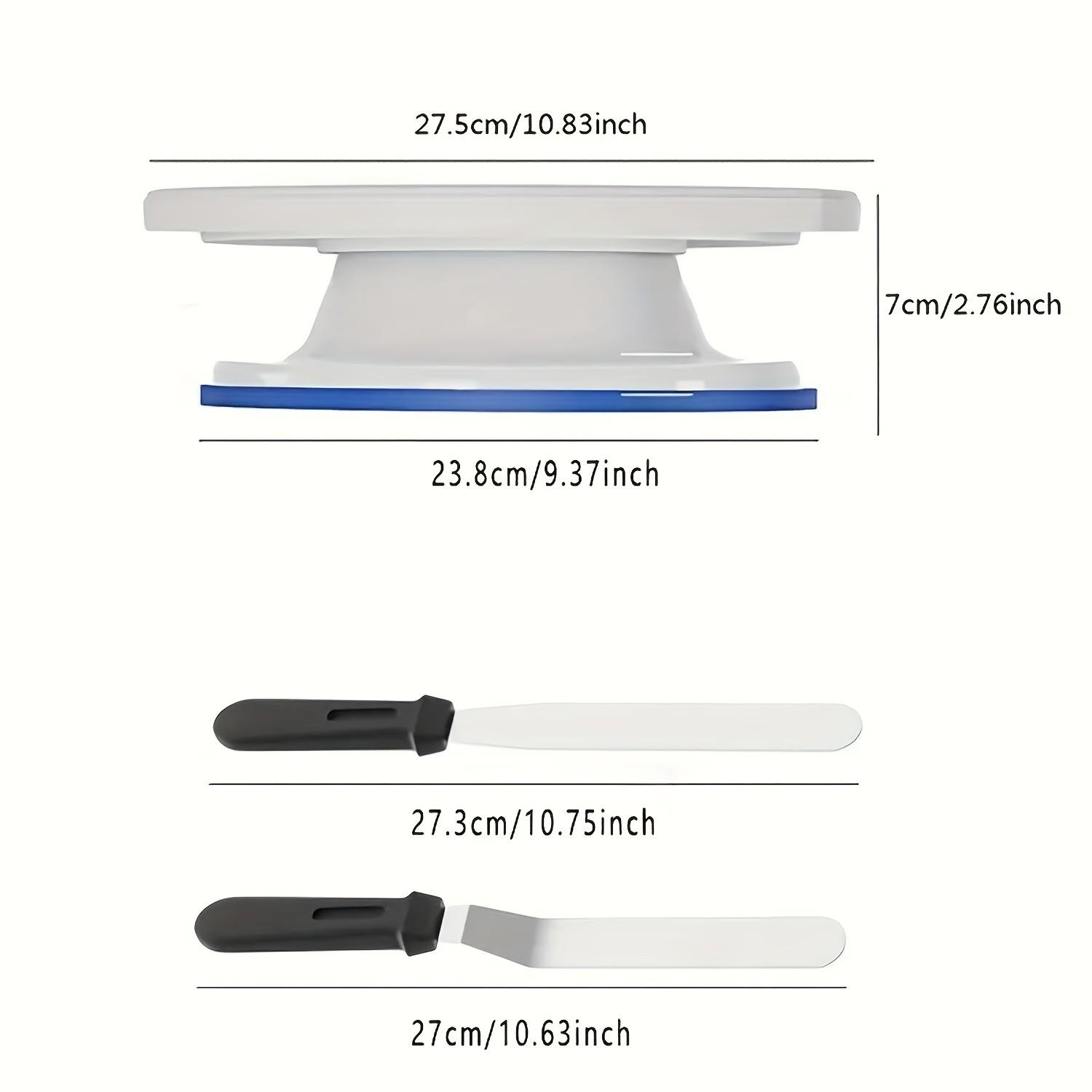 3pcs Cake Turntable Set, Includes 2 Scraper Sets and 1 Non-Slip Cake Stand, Perfect for Baking and Decorating