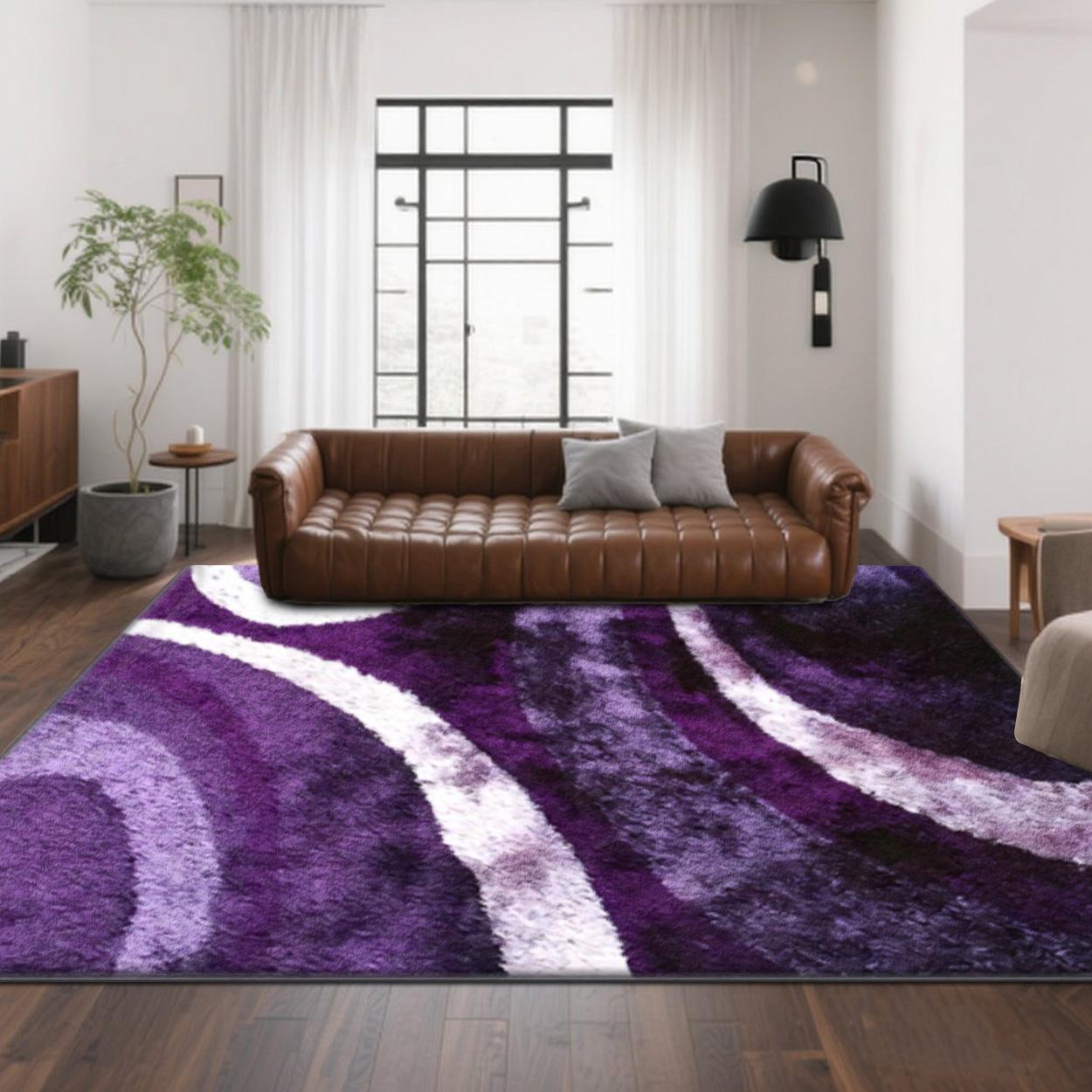 Velvet soft and comfortable patterned printed carpet, Shaggy Area Rug, Living Room Rug, suitable for multiple scenarios, available in various sizes, soft and non-shedding.