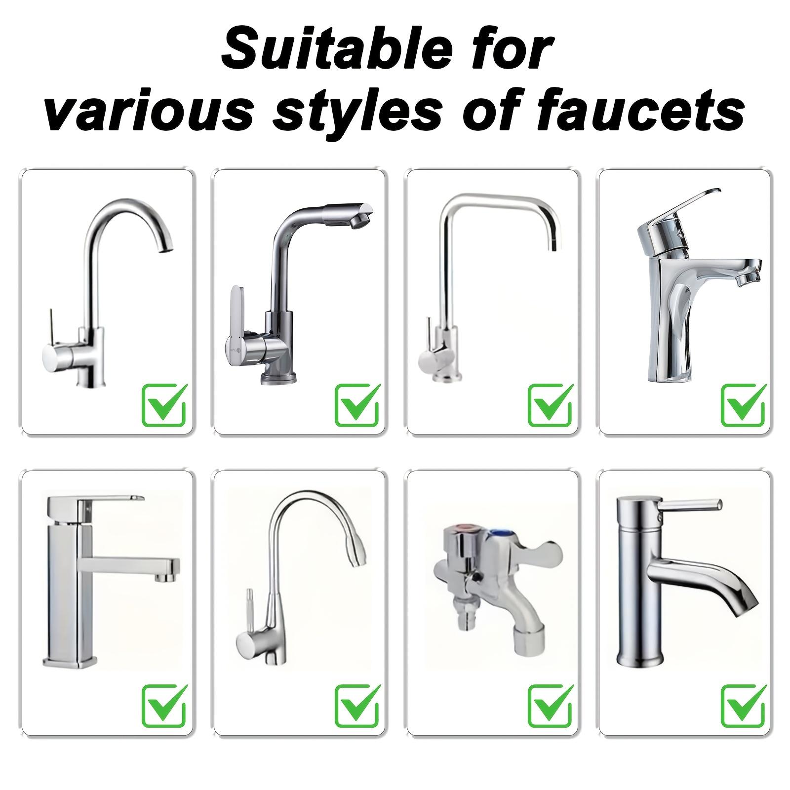 1 PC Faucet Equipped with 4 Replaceable Filter Cartridge, Splash-Resistant Faucet Spout with a Filter, Rotary Water Filter Extension for Faucets, Water Purification System for Kitchen And Bathroom