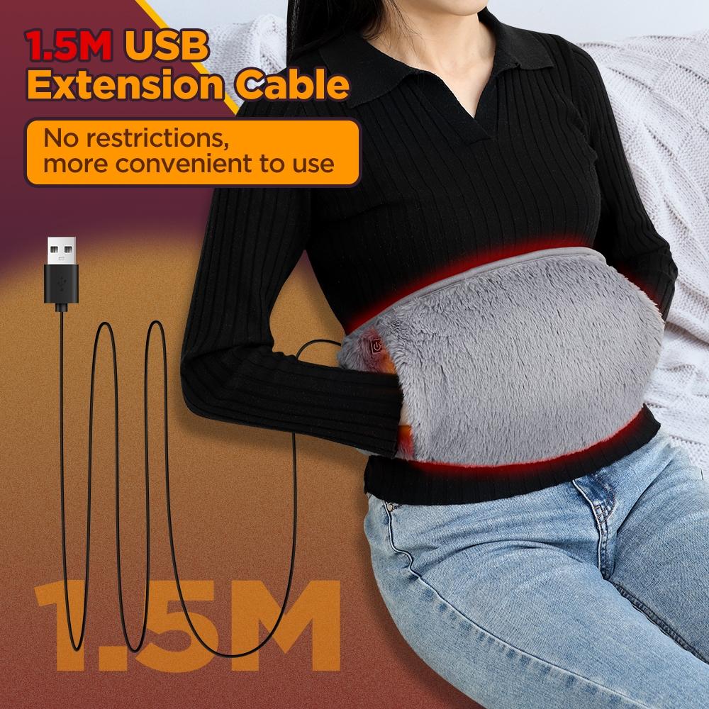 Portable Waist Heating Pad USB Powered Electric Heated Belt, Plush Women's Warmth, Perfect Halloween Christmas Autumn Gift, Multifunctional Heating Pad