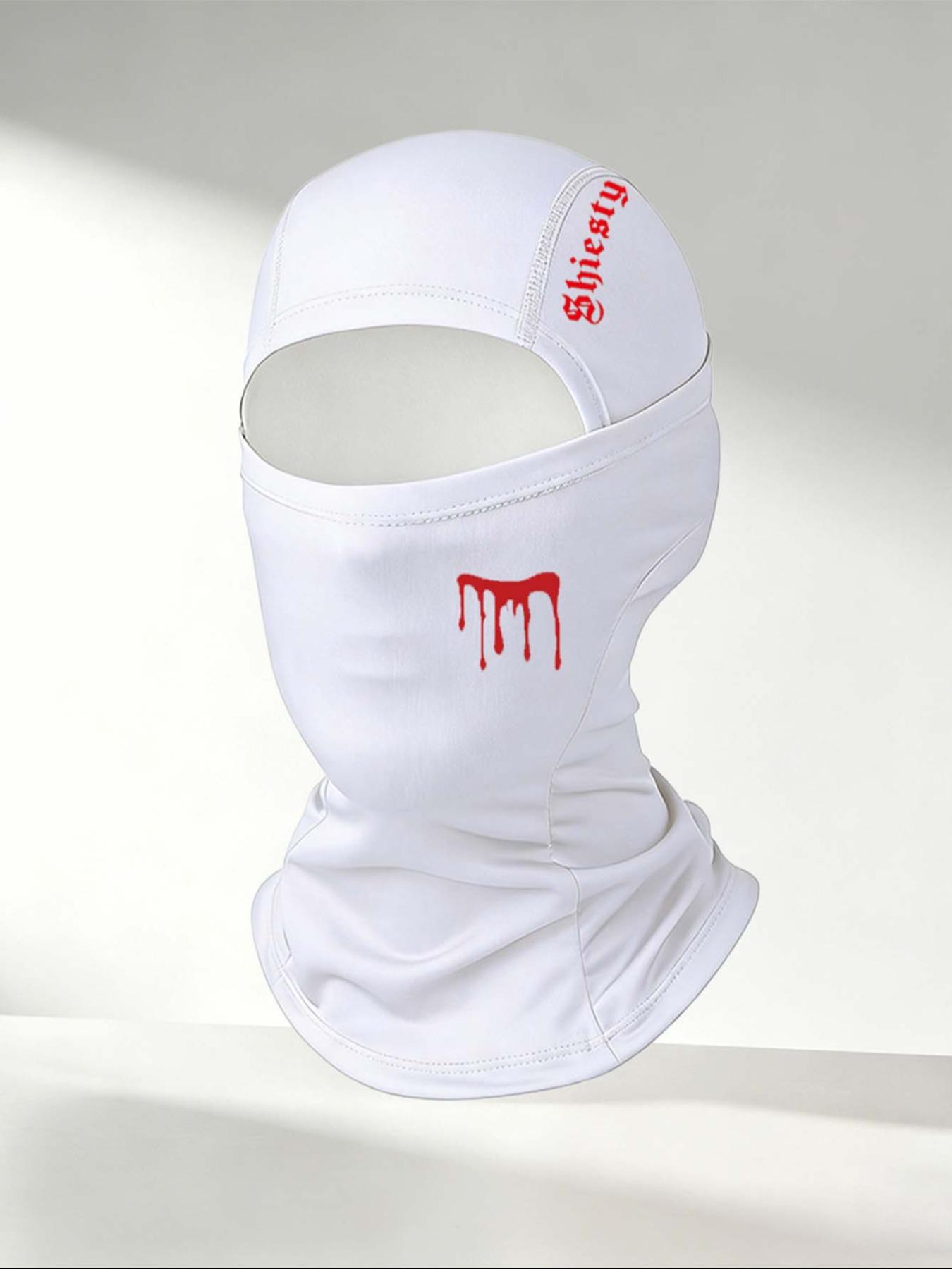 Balaclava Hat with 'shiesty' Print, Breathable Ice Silk Full Face Mask, Ideal for Skiing, Festivals, Motorcycle Riding, Outdoor Sports