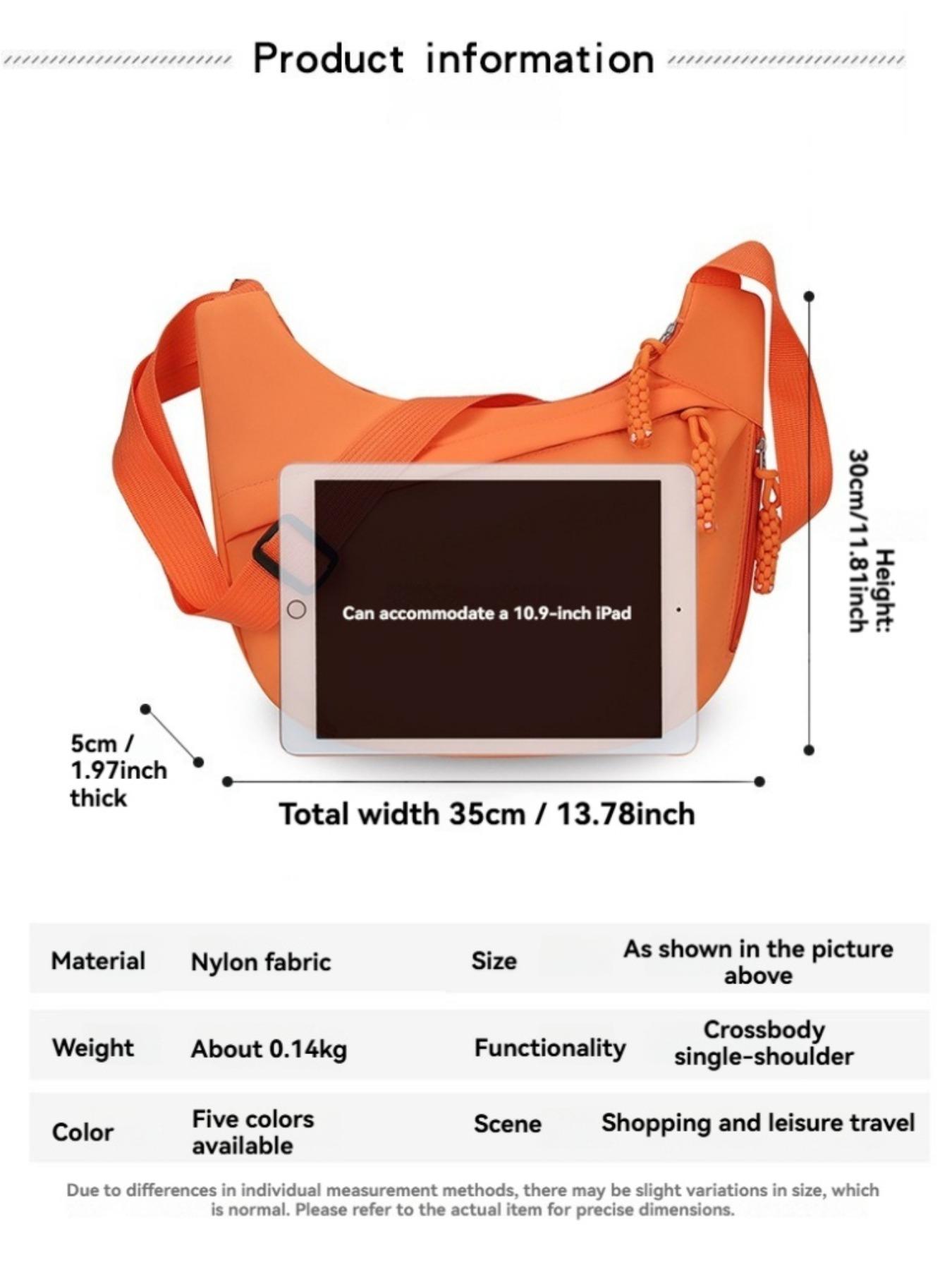 Women's Large Capacity Crossbody Bag, Simple Versatile Shoulder Bag, Multi-Functional Casual Dumpling Bag, Commuter Travel Handbag