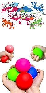 Squishy Dough Stress Ball Squeeze Toy (1 Pack) Squishy Stress Balls for Kids and Adults, Funny and Soft Change Color Squeeze Ball, Squish Ball, Ideal for Anxiety Relief, Autism, ADHD (Blue)