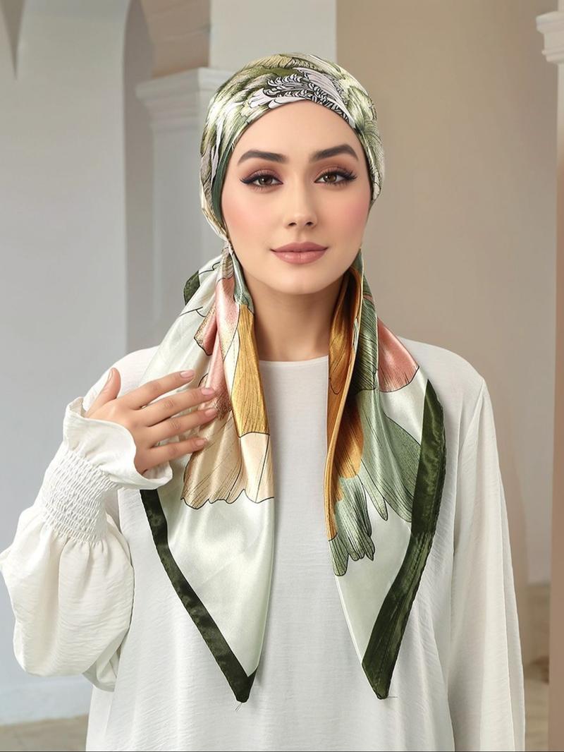 Elegant Satin Hijab Scarf, Soft Breathable Fabric, Easy Sweat Absorption, Perfect for Daily Wear, Elastic Fit Design Elegant Satin Hijab Scarf, Soft Breathable Fabric, Easy Sweat Absorption, Perfect for Daily Wear, Elastic Fit Design