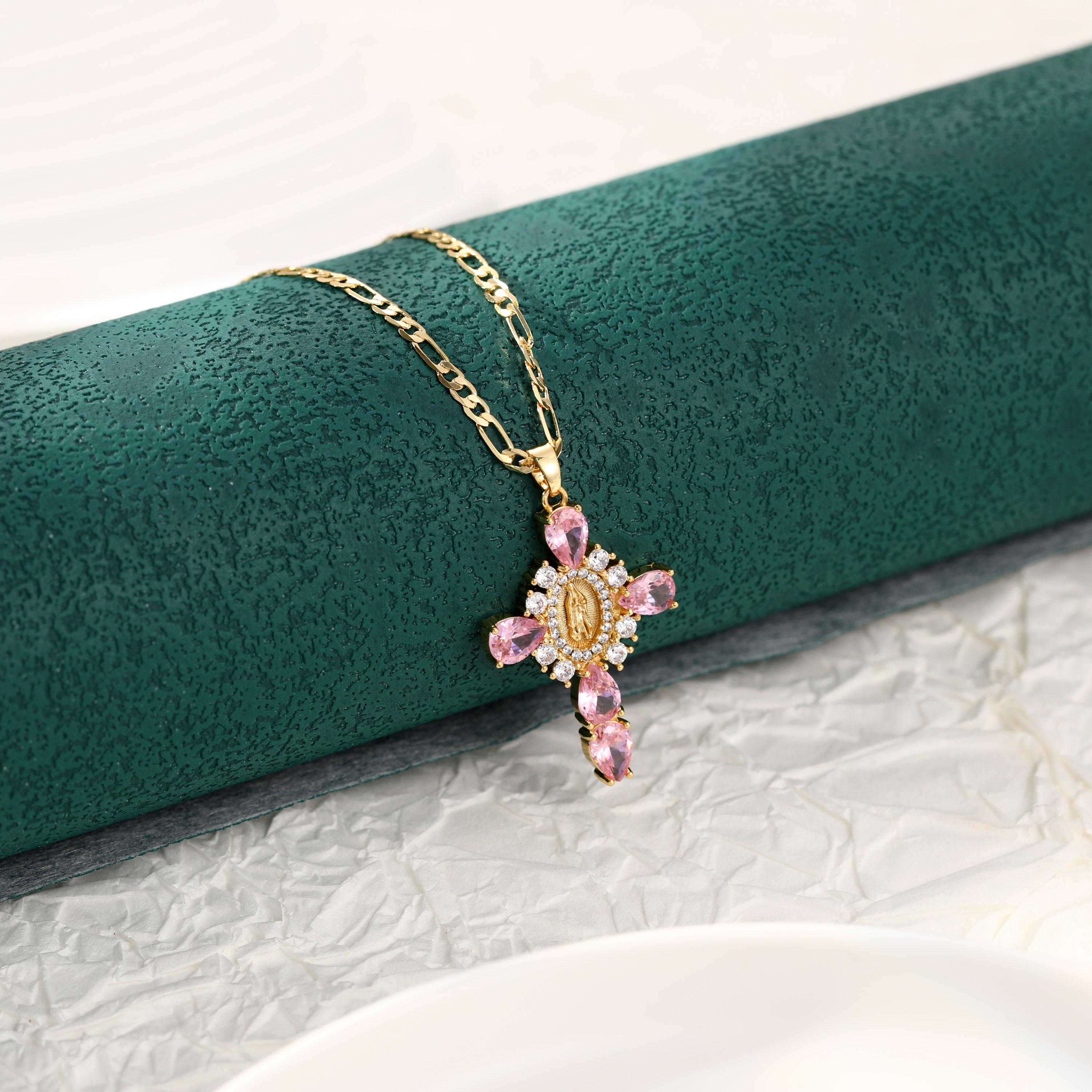 Virgen Mary Cross Necklace