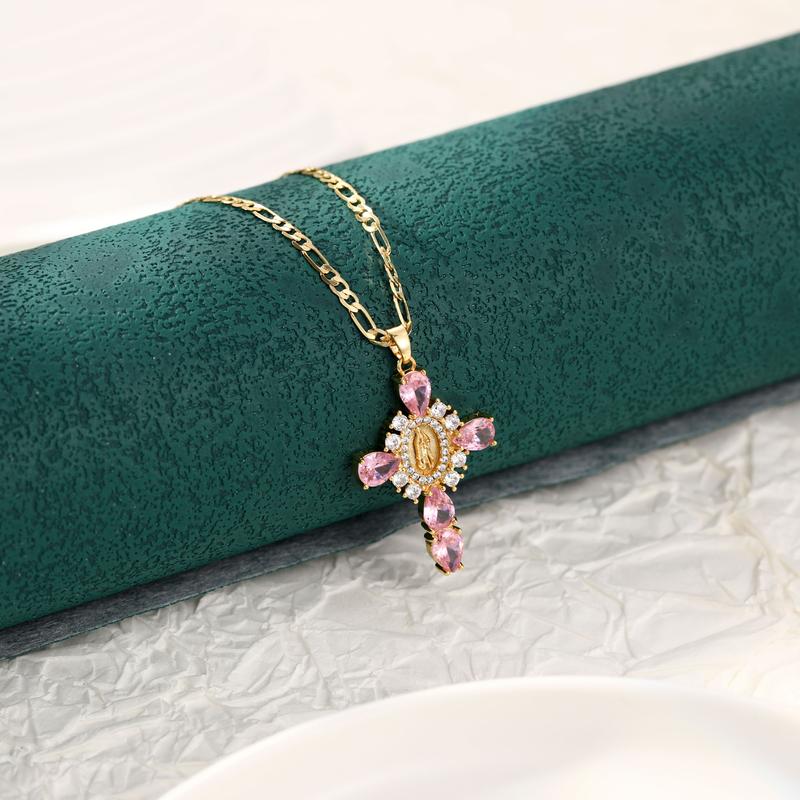 Virgen Mary Cross Necklace Virgen Mary Cross Necklace