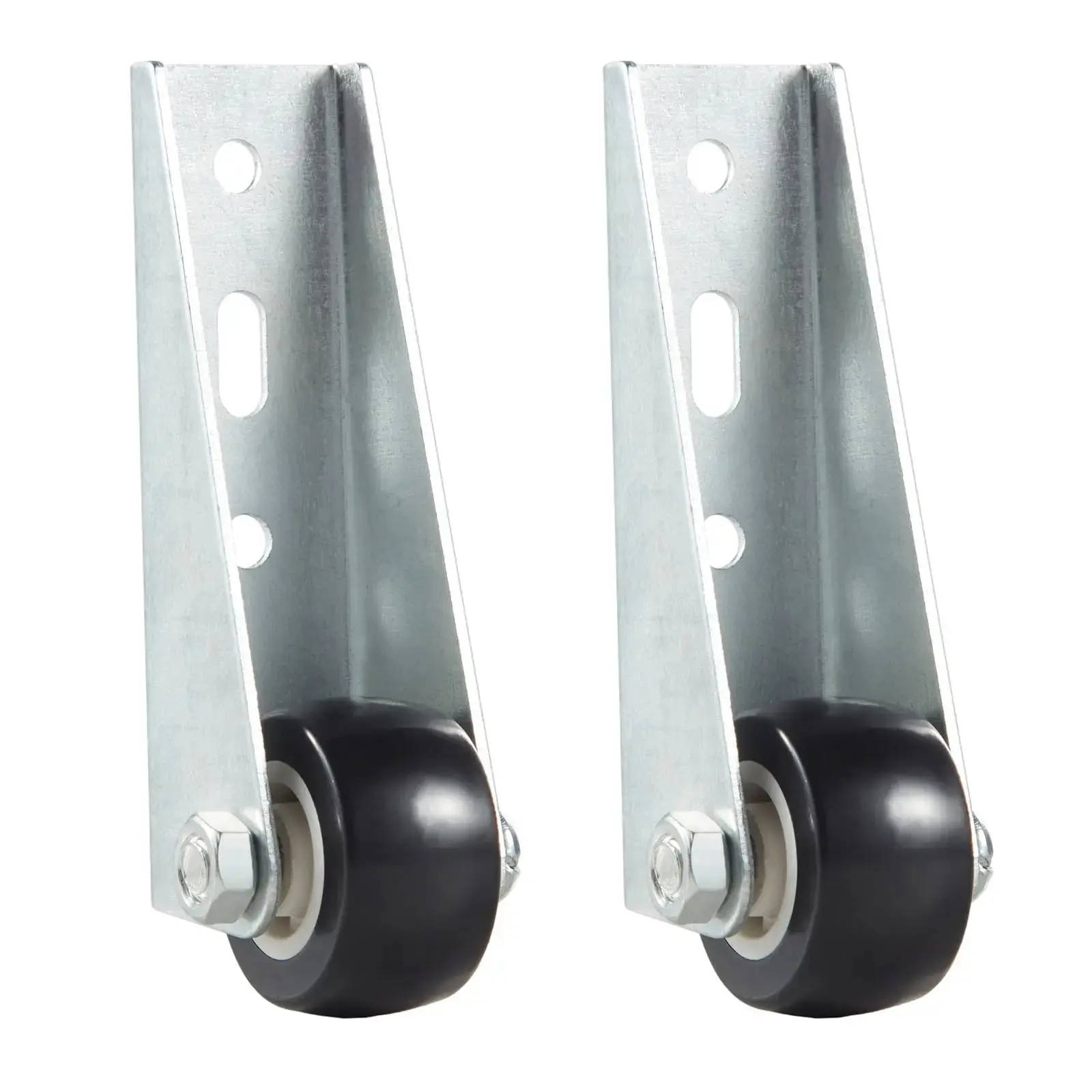 Quiet Rubber Caster Wheels, Rolling Casters with Vertical Installation of Extended Bracket, Swivel Heavy Duty Caster for Coffee Tables Sofa Trundles and Furniture Repair