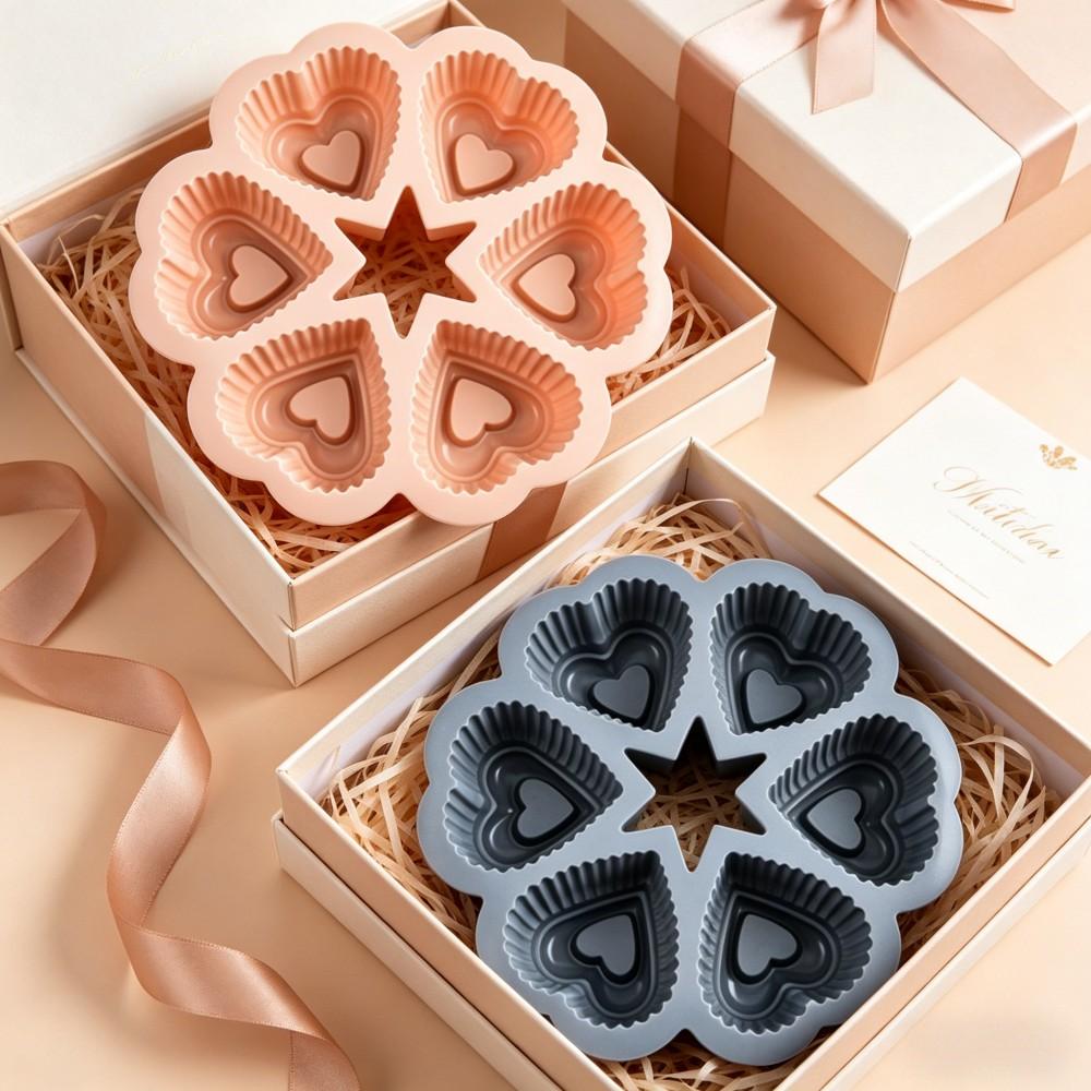 1PCS Silicone Heart-Shaped Baking Mold, Non-Stick Cake Chocolate Cookie Mold, High-Temperature Resistant, Easy to Clean, Durable, Perfect Gift
