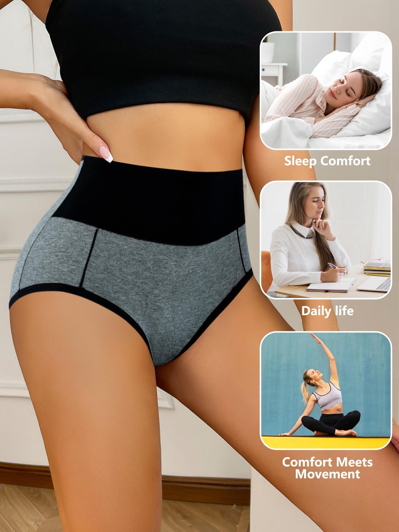Lady Women's High-Waist Tummy Control Stretch Satin Briefs Multipack - Soft, Stretchy, Breathable, Machine Washable Underwear for Postpartum Recovery, Everyday Wear, All-Season (4/8-Pack Options, Mixed Color)