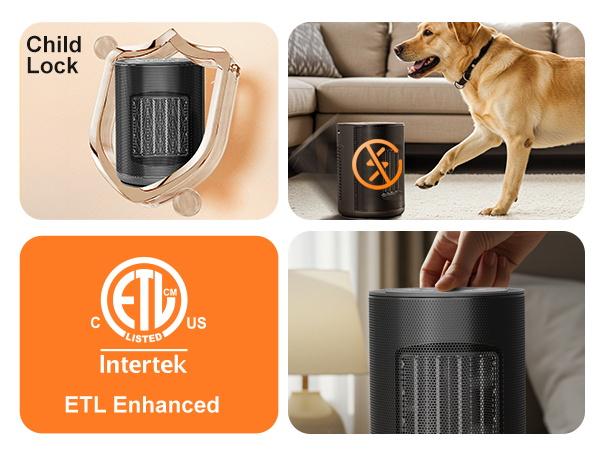 Space Heater,Electric Portable Heater Fan for Indoor Use 1500W/750W ETL Certified Ceramic Small Mini Heater with Thermostat, Home Dorm Office Desktop and kitchen,BLACK Space Heater,Electric Portable Heater Fan for Indoor Use 1500W/750W ETL Certified Ceramic Small Mini Heater with Thermostat, Home Dorm Office Desktop and kitchen,BLACK