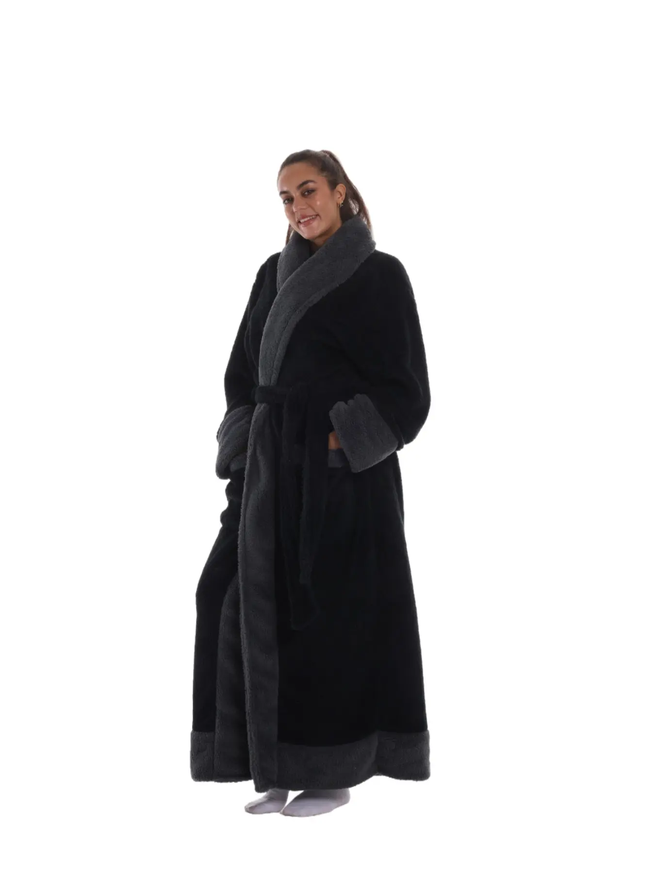 New Autumn Winter Home Wear, Cute Animal Print Hooded Bathrobe, Fitted Long Sleeve Sleepwear, Outdoor Warm Blanket, Casual Loungewear