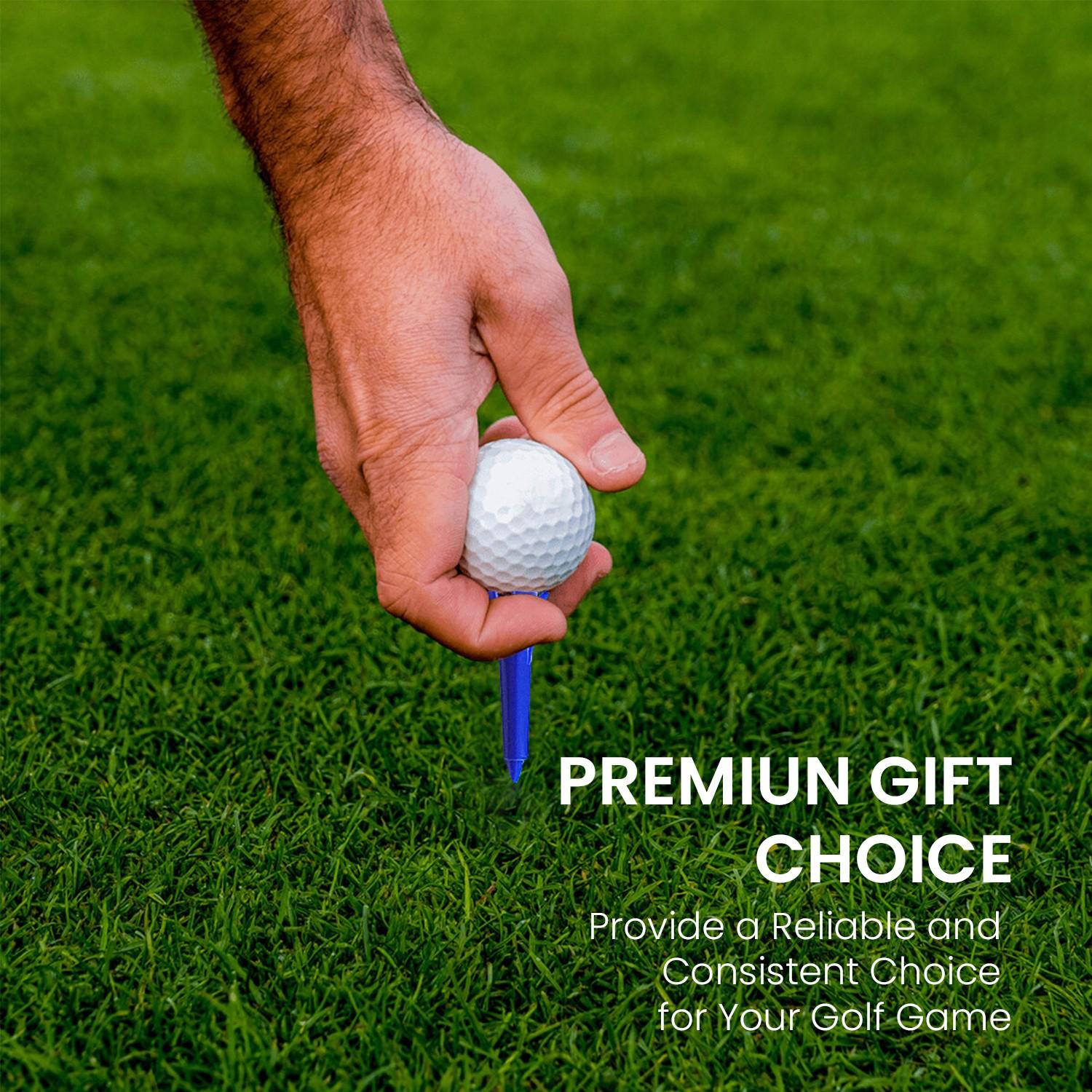 Golf Tees Plastic 1 1/2 inch Value 100 Pack, Upgrade More Unbreakable Bulk Stable Reduce Friction Side Spin Tee for Men Women Ladies